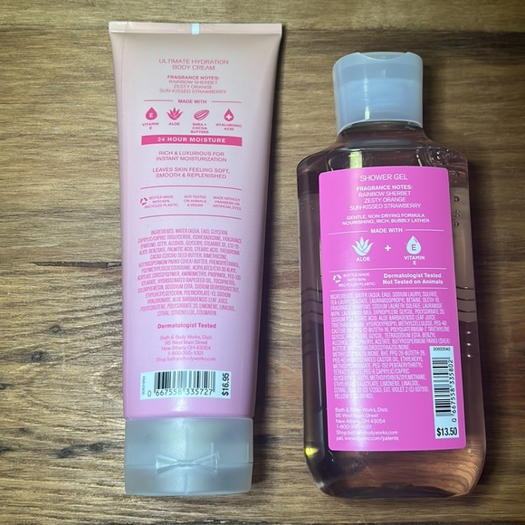 New, Bath & Body Works Fruity Sherbet Scoop Set of Body Cream and Shower Gel. - Picture 3 of 3